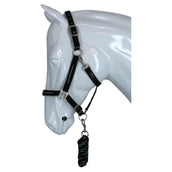 HKM Halfter + StrickSet Crystal, weich unterlegt Schwarz/Grau HKM Halfter + StrickSet Crystal, weich unterlegt Schwarz/Grau