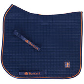 Bucas Therapy Schabracke Dressur Navy Orange Bucas Therapy Schabracke Dressur Navy Orange