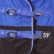 EQUITHÈME Outdoordecke Tyrex 1200D Aisance 0g mit Halbem Hals Blau/Schwarz EQUITHÈME Outdoordecke Tyrex 1200D Aisance 0g mit Halbem Hals Blau/Schwarz