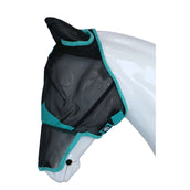 WeatherBeeta Fliegenmaske ComFiTec Deluxe Fine Mesh mit Ohren und Nase Schwarz/Türkis WeatherBeeta Fliegenmaske ComFiTec Deluxe Fine Mesh mit Ohren und Nase Schwarz/Türkis