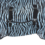 HKM Fliegendecke Zebra mit Halsteil Aqua/Schwarz HKM Fliegendecke Zebra mit Halsteil Aqua/Schwarz