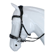 F.R.A. Bridon Glory Hackamore Cuir avec Perles Schwarz F.R.A. Bridon Glory Hackamore Cuir avec Perles Schwarz