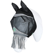 Agradi Horse Fliegenmaske Fine Mesh mit Ohren und Fransen Schwarz Agradi Horse Fliegenmaske Fine Mesh mit Ohren und Fransen Schwarz