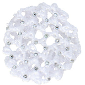 BR Dutnetz mit Großen Maschen und Diamantsteinen Weiß BR Dutnetz mit Großen Maschen und Diamantsteinen Weiß