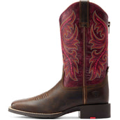 Ariat Westernstiefel Round Up Back Zip Damen Worn Mocha/Rasberry Ariat Westernstiefel Round Up Back Zip Damen Worn Mocha/Rasberry