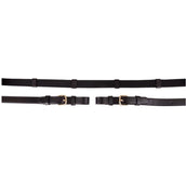 BR Zügel Leinen 19mm Runde Schnalle Schwarz/Gold BR Zügel Leinen 19mm Runde Schnalle Schwarz/Gold