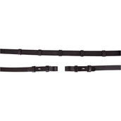 BR Zügel Leinen 19mm Anti-Slip E Verschluss Schwarz/Silber BR Zügel Leinen 19mm Anti-Slip E Verschluss Schwarz/Silber
