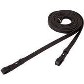 BR Dressur Zügel Leder/Gummi Stops 16mm Schwarz BR Dressur Zügel Leder/Gummi Stops 16mm Schwarz