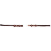 BR Dressur Zügel Leder/Gummi Stops 16mm Oak/Silber BR Dressur Zügel Leder/Gummi Stops 16mm Oak/Silber