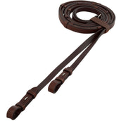 BR Dressur Zügel Leder/Gummi Stops 16mm Oak/Silber BR Dressur Zügel Leder/Gummi Stops 16mm Oak/Silber