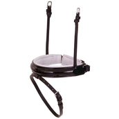 BR Nasenriemen Schnürung Lack Breites runde Backenstücke Schwarz/Weiß BR Nasenriemen Schnürung Lack Breites runde Backenstücke Schwarz/Weiß