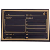 BR Boxenschild Kunststoff Gold Aufdruck Schwarz BR Boxenschild Kunststoff Gold Aufdruck Schwarz