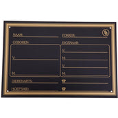 BR Boxenschild Kunststoff Gold Aufdruck Schwarz BR Boxenschild Kunststoff Gold Aufdruck Schwarz