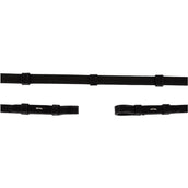 BR Zügel Gummi mit Stops Schwarz/Silber BR Zügel Gummi mit Stops Schwarz/Silber