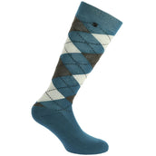 EQUITHÈME Reitsocken Argyle Ecru/Blau EQUITHÈME Reitsocken Argyle Ecru/Blau