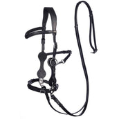 F.R.A. Hackamore Calli Stud Hook Lederen Zügel Schwarz F.R.A. Hackamore Calli Stud Hook Lederen Zügel Schwarz