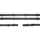 Schockemöhle Zügel Gummi mit Stops Schwarz/Silber Schockemöhle Zügel Gummi mit Stops Schwarz/Silber