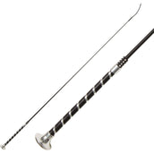 Kieffer Dressurgerte Ledergrip, Nylon Schwarz/Silber Kieffer Dressurgerte Ledergrip, Nylon Schwarz/Silber