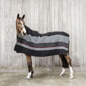 Kentucky Fleecedecke Heavy Square Stripes Schwarz/Grau Kentucky Fleecedecke Heavy Square Stripes Schwarz/Grau