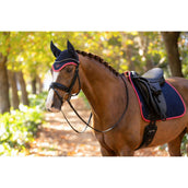 LeMieux Fliegenhaube Classic Navy/Cranberry LeMieux Fliegenhaube Classic Navy/Cranberry