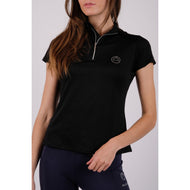 Montar Poloshirt Everly Crystal Logo Schwarz Montar Poloshirt Everly Crystal Logo Schwarz