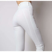 Montar Reitleggings Michelle Rosegold Logo Weiß Montar Reitleggings Michelle Rosegold Logo Weiß