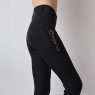 Montar Reitleggings Michelle Rosegold Logo Schwarz Montar Reitleggings Michelle Rosegold Logo Schwarz
