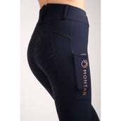 Montar Reitleggings Michelle Rosegold Logo Navy Montar Reitleggings Michelle Rosegold Logo Navy