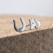Ponytail&Co Ohrringe Hufeisen & Pferd Stahl Ponytail&Co Ohrringe Hufeisen & Pferd Stahl