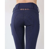Rebel Pull On Reitleggings Bid-Chain Full Grip Navy Rebel Pull On Reitleggings Bid-Chain Full Grip Navy