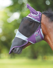 Shires Fliegenmaske Deluxe mit Ohren und Nase Violett Shires Fliegenmaske Deluxe mit Ohren und Nase Violett