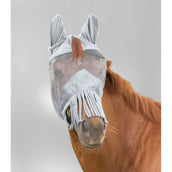 Waldhausen Fliegenmaske Premium mit Ohren und Fransen Silber Grau Waldhausen Fliegenmaske Premium mit Ohren und Fransen Silber Grau