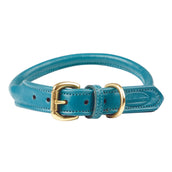WeatherBeeta Dog Collar Rolled Leather Teal WeatherBeeta Dog Collar Rolled Leather Teal