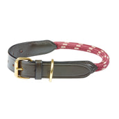 WeatherBeeta Dog Collar Rope Leather Burgundy/Brown WeatherBeeta Dog Collar Rope Leather Burgundy/Brown