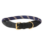 WeatherBeeta Dog Collar Rope Leather Navy/Brown WeatherBeeta Dog Collar Rope Leather Navy/Brown