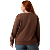 Ariat Pullover Essential Crew Damen Chicory Coffee Ariat Pullover Essential Crew Damen Chicory Coffee