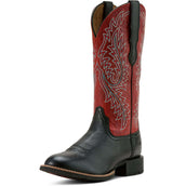 Ariat Westernstiefel Round Up Stretchfit Damen Black Deertan/Garnet Emboss Ariat Westernstiefel Round Up Stretchfit Damen Black Deertan/Garnet Emboss