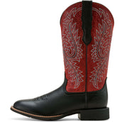 Ariat Westernstiefel Round Up Stretchfit Damen Black Deertan/Garnet Emboss Ariat Westernstiefel Round Up Stretchfit Damen Black Deertan/Garnet Emboss