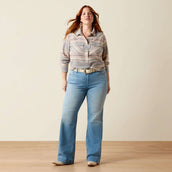 Ariat Bluse Arizona Western Damen Ombre Blue Southwest Ariat Bluse Arizona Western Damen Ombre Blue Southwest