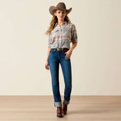 Ariat Bluse Arizona Western Damen Ombre Blue Southwest Ariat Bluse Arizona Western Damen Ombre Blue Southwest