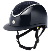 Charles Owen Reithelm Kylo Crystal Wide Peak MIPS Navy Gloss/Silver Charles Owen Reithelm Kylo Crystal Wide Peak MIPS Navy Gloss/Silver