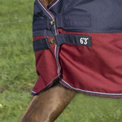 EQUITHÈME Outdoordecke Tyrex 1200D 50g mit Halbem Hals Navy/Bordeaux EQUITHÈME Outdoordecke Tyrex 1200D 50g mit Halbem Hals Navy/Bordeaux