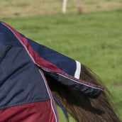 EQUITHÈME Outdoordecke Tyrex 1200D 50g mit Halbem Hals Navy/Bordeaux EQUITHÈME Outdoordecke Tyrex 1200D 50g mit Halbem Hals Navy/Bordeaux