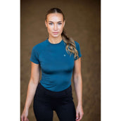 Equestrian Stockholm Shirt Dynamic Short Sleeve Deep Teal Equestrian Stockholm Shirt Dynamic Short Sleeve Deep Teal