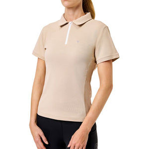 Equestrian Stockholm Poloshirt Zip Sand Equestrian Stockholm Poloshirt Zip Sand