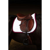 Equestrian Stockholm Schabracke Modern Springen Weiß/Merlot Equestrian Stockholm Schabracke Modern Springen Weiß/Merlot