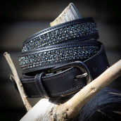 Harry's Horse Gürtel Leder Crystal Schwarz/Gunmetal Harry's Horse Gürtel Leder Crystal Schwarz/Gunmetal
