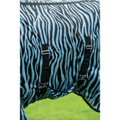 HKM Fliegendecke Zebra mit Halsteil Aqua HKM Fliegendecke Zebra mit Halsteil Aqua