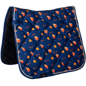 HKM Schabracke Splash Dressur Dunkelblau/Orange HKM Schabracke Splash Dressur Dunkelblau/Orange
