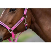 HKM Halfterset Crystal, weich unterlegt Rosa Blau HKM Halfterset Crystal, weich unterlegt Rosa Blau